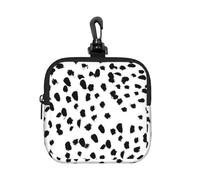 Dalmatian Print, Square Zipper Storage Bag, Neoprene Coin Purse, Small Wallets, Change Pouch, Change Purse