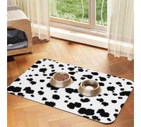 Dalmatian Print,Waterproof Pet Feeding Mat,Cat Dog Placemats for Food and Water, PU Leather Food Mats,40x60cm
