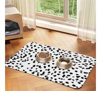Dalmatian Print,Waterproof Pet Feeding Mat,PU Leather Placemats for Cat Dog Water Bowl,Food Mats,30x45cm