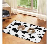 Dalmatian Print,Waterproof Pet Feeding Mat,PU Leather Placemats for Cat Dog Water Bowl,Food Mats,30x45cm