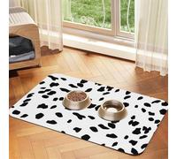 Dalmatian Print,Waterproof Pet Feeding Mat,PU Leather Placemats for Cat Dog Water Bowl,Food Mats,30x45cm