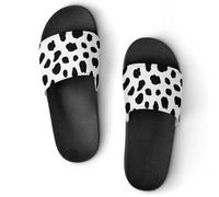 Dalmatian Print Women's House Slippers for Men Shower Slides Bathroom Shoes Sandals 38 (240mm)