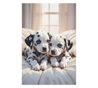 Dalmatian Puppies Artistic Wooden Jigsaw Puzzle for Adults, 1000 PCS
