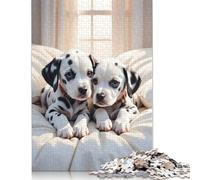 Dalmatian Puppies Poster Puzzles 500 Piece Puzzle Adult Jigsaw Puzzle Jigsaw Puzzles for Adults Educational Game Challenge Toy 500pcs (52x38cm)