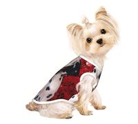 dalmatian puppy print Dog Shirts for Small Dogs Stretchy T-Shirts Lightweight Tank Top Sleeveless Striped Vest