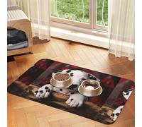 Dalmatian Puppy Print,Waterproof Pet Feeding Mat,Cat Dog Placemats for Food and Water, PU Leather Food Mats,40x60cm