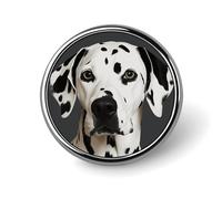 Dalmatian Round Badge Personalized Lapel Brooch Lightweight Durable Tinplate Badge for Hat Clothes Backpack Pins Decor, Circular, Aluminum, aluminum alloy