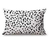 Dalmatian Spots Pillow Covers 12" x 20" Lumbar Pillow Case Home Decorative Cotton Linen Cushion Case for Sofa Couch Housewarming Family Room Décor