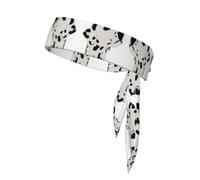 Dalmatian Unisex Sports Head Tie - Double-Sided, Moisture-Wicking Workout Headband, Adjustable Knotted Band for Running, Yoga & Gym