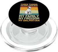 Dalmatian Vintage Retro - Three Things You Don’t Mess With PopSockets PopGrip for MagSafe