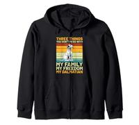 Dalmatian Vintage Retro - Three Things You Don’t Mess With Zip Hoodie