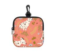 Dalmatians Playing, Square Zipper Storage Bag, Neoprene Coin Purse, Small Wallets, Change Pouch, Change Purse