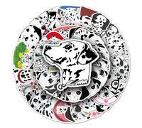 Dalmatians Stickers for Boys Girls Kids Teens, Lovely Cartoon Waterproof Vinyl Stickers for Phone Laptop Flasks Water Bottle Luggage Scrapbook Cup Bike Car, Cute Dog Decals Pack[Dalmatians-50Pcs]