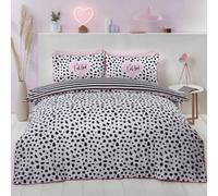 Dalmatian Black Duvet Set - Single, Black