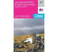 Landranger 77 Dalmellington & New Galloway, Galloway Forest Park Map With Digital Version, Pink One Size