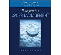(DALRYMPLE'S SALES MANAGEMENT: CONCEPTS AND CASES ) BY CRON, WILLIAM L{AUTHOR}Hardcover