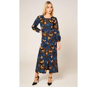 Dals Hart Women's Royal Blue Print Maxi Dress | Size: Large Dals Hart Blue L