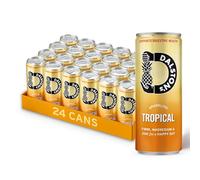 Dalston's Happy Gut Sparkling Tropical (24 x 250ml) - Gut Health blend of Plant Fibre, Zinc and Magnesium. Real Fruit - 25Kcal - No Added Sugar - No Artificial Sweeteners - Healthy Alternative