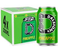 Dalston's Sparkling Pineapple Soda (4 x 330ml) - Real Pressed Pineapple & Sparkling Water - 49 Kcal - No Added Sugar - No Artificial Sweeteners - Healthy Alternative - Low Calorie - Vegan