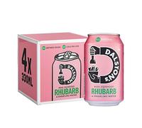 Dalston's Sparkling Rhubarb Soda (4x330ml) - Real Squeezed Rhubarb & Sparkling Water - 40 Kcal - No Added Sugar - No Artificial Sweeteners - Healthy Alternative - Low Calorie - Vegan