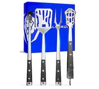DALSTRONG 4-Piece Professional BBQ Pitmaster Grill Set - Premium High-Carbon Stainless Steel Grilling - 18 inch Length - Silicone Brush, Spatula, Tongs, Fork - G10 Handles