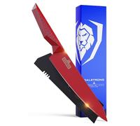 DALSTRONG Chef Knife - 8" - Shadow Black Series - Red Edition - Red Titanium Nitride Coated - High Carbon - 7CR17MOV-X Vacuum Treated Steel - Sheath - NSF Certified