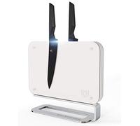 DALSTRONG Magnetic Blade Wall - 14.5 x 11.7 Double Sided - Frost White - Compact Knife Storage & Display Stand- Acacia Wood