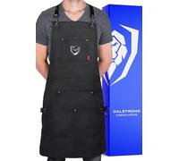 DALSTRONG Professional Chef's Kitchen Apron - Sous Team 6" - Heavy Duty Waxed Canvas - 5 Storage Pockets + Towel & Tong Loop - Liquid Repellent Coating - Genuine Leather Accents - Adjustable Straps
