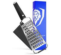 DALSTRONG Professional Wide Cheese Grater - Extra Course - #304 Stainless Steel Blade - G10 Handle Kitchen Shredder - w/Blade Guard - Fruits & Vegetables, Hard Cheese, Chocolate - NSF Certified