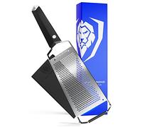 DALSTRONG Professional Wide Cheese Grater - Fine - #304 Stainless Steel Blade - G10 Handle Kitchen Shredder - w/Blade Guard - Hard Cheese, Parmesan, Spices, Carrot, Garlic, Ginger - NSF Certified