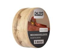 Dalsys 5m self-adhesive skirting board flexible trim PVC bleached oak wood grain