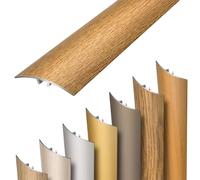 Dalsys Self-Adhesive Transition Profile 93cm x 30mm, Aluminium Noble Oak, Push-Fit or Stick, Height Difference Profile, Laminate Door Bar, Vinyl Transition Strip, Floor Trim