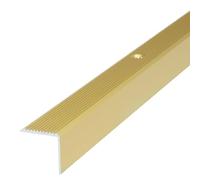 Dalsys Stair Nosing Profile 100cm x 20mm x 20mm Gold Aluminium | Corner protection for steps, non-slip, screw mounting, step protection