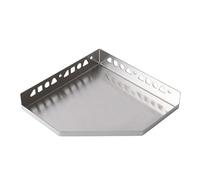 Dalsys Tileable Shower Corner Shelf 200mm x 200mm Grout line Shelf Metal Stainless Steel Silver