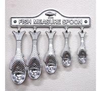 Dalton 100-029 Fish Measuring Spoon Set, Aluminum, Set of 5