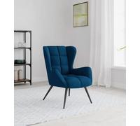 Dalton Accent Chair in Blue Velvet by Dorel