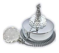 Dalton Electrical Accessories Polished Chrome and Crystal Ceiling Pull Switch with Crystal Ball Pull Chain for Bathroom, Bedroom, 1 or 2 Way Compatible