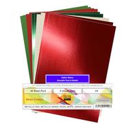 Dalton Manor Coloured Card for Christmas Metallics & Pearlescents A4 280gsm PK30