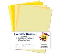 Dalton Manor Paper Yellow 5 Shades A4 80gsm Pack 100
