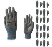 Dalton Safety 12 Pairs Of XXL Cut Resistant Level 3 Work Gloves, HPPE Knitted Cuff, PU Coated Palm & Fingertips. Perfect For General Duty, Gardening, Glass Cutting & Sheet Metal Handling