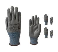 Dalton Safety 2 Pairs Of Large Cut Resistant Level 3 Work Gloves, HPPE Knitted Cuff, PU Coated Palm & Fingertips. Perfect For General Duty, Gardening, Glass Cutting & Sheet Metal Handling