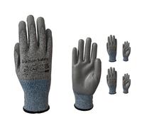 Dalton Safety 2 Pairs Of XL Cut Resistant Level 3 Work Gloves, HPPE Knitted Cuff, PU Coated Palm & Fingertips. Perfect For General Duty, Gardening, Glass Cutting & Sheet Metal Handling