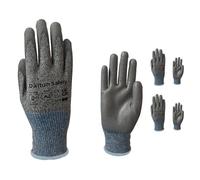 Dalton Safety 2 Pairs Of XXL Cut Resistant Level 3 Work Gloves, HPPE Knitted Cuff, PU Coated Palm & Fingertips. Perfect For General Duty, Gardening, Glass Cutting & Sheet Metal Handling