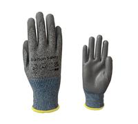 Dalton Safety Pair Of Medium Cut Resistant Level 3 Work Gloves, HPPE Knitted Cuff, PU Coated Palm & Fingertips. Perfect For General Duty, Gardening, Glass Cutting & Sheet Metal Handling