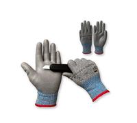 Dalton Safety x1 Pair of Small Cut Resistant Level 3 Work Gloves | HPPE Knitted Cuff, PU Coated Palm & Fingertip | Perfect as Garden Gloves, Glass Cutting & Handling Sheet Metal