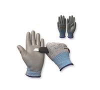 Dalton Safety x1 Pair of XS Cut Resistant Level 3 Work Gloves | HPPE Knitted Cuff, PU Coated Palm & Fingertip | Perfect as Garden Gloves, Glass Cutting & Handling Sheet Metal