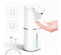 Dalugo Automatic Soap Dispenser Wall Mounted, 380mL Foam Soap Dispenser, USB-C Rechargeable Waterproof for Bathroom Kitchen