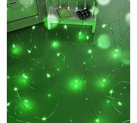 Dalugo Green Lights, 5m/16ft 50 LED Green Fairy Lights Battery Powered for Halloween Decorations, Christmas, St. Patrick's Day