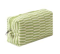 Dalulu Pencil Case Pencil Pouch Cute Pen Holder Aesthetic Pen Bag Coin Pouch Cosmetic Bag Office Stationery Organizer for School College and Travel (Yellow green stripe)