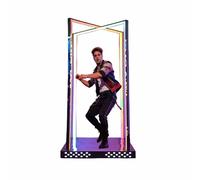 Dalumian Dance Floor Stage Lights, LED Light Base Stage with Frame, Modular Unit System, Remote Control, Music Production Table Stand for Bar Weddings Clubs TV Shows(B)